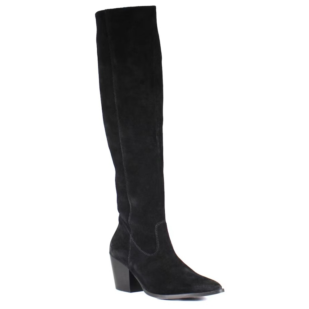 Diba True Black Cinna Full Knee Length Suede Boot Size 7.5 NWOB